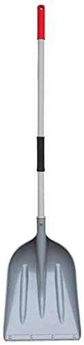 Schneeschaufel Schiebe-Schneeschaufel Vollstahlstiel Dicke Schneeschaufel Schneeräumwerkzeug Kunststoff-Schneeschaufel (Größe: 156 cm, Farbe: Silber)
