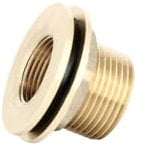 Multicuves - Passe paroi laiton mâle 1'' - femelle 3/4''