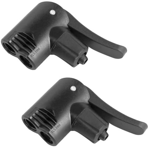 ShaMyiuCnz 2 Pcs Dual Head Air Pump Adapter Valve Tyre Air Pump Valve Adapter Bicycle Replacement Pump Head Bike Pump Accessories
