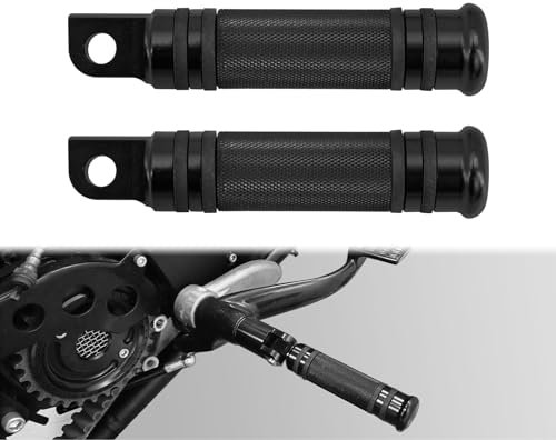HCmotorku Repose-pieds avant et arrière pour moto - Pédale mâle en aluminium - Compatible avec Harley Sportster Dyna Touring Road King Electra Glide - Noir