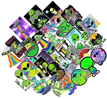 CIYODO 150 Stück Alien-Aufkleber one piece aufkleber gitarren aufkleber Autoaufkleber für Autos Laptop-Aufkleber Cartoon-Aufkleber zum Selbermachen selbstklebende Aufkleber wasserdicht