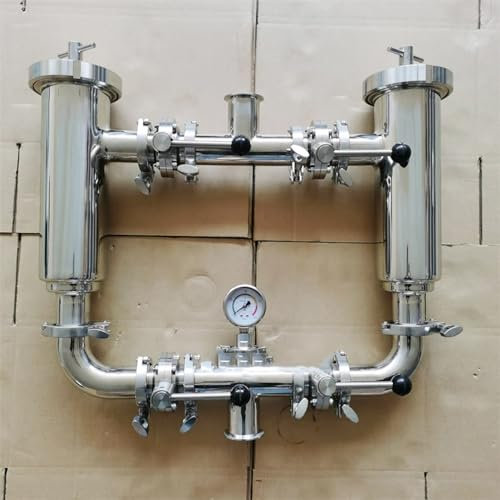 NETFEN Filterausrüstung, Sanitär-Edelstahl SS304 Duplex-Filterdruck 10 Bar Filterausrüstung