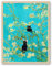 UPWOIGH Natural Oak Beige Wood Framed Wall Art,12x16in(30X40CM)Vincent Van Gogh Almond Blossoms Black Cat Print Poster, 2 Cute Cats in the Trees Picture, Funny Cat Art for Bedroom Bathroom, 1Pack Gift