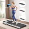 BLACK LORD Unter Schreibtisch Laufband mit Griff, Gehpad 2 in 1 für Gehen und Joggen, 3.2HP Fitnessgeräte, Tragbare Unter Schreibtisch, Haus und Büro, 140kg Kapazität,MS2, Weiß