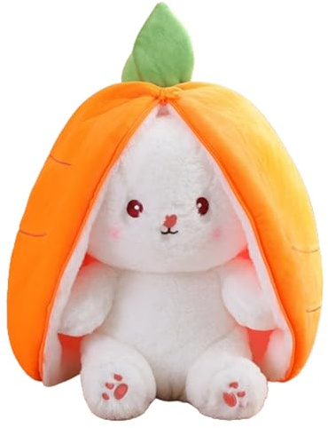champracer Hase Kuscheltier Plüschtiere Erdbeer Osterhase Plüsch Erdbeere Kaninchen Puppe Plüschtier transformierende Frucht Kaninchen Plüsch Ostergeschenke (35 cm,Karotte Kaninchen)