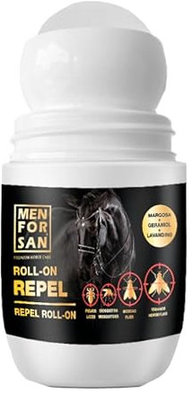Roll-on Repelente Natural para Caballos, Protección contra Insectos y Parásitos, 75ml