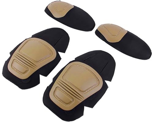 THINCAN Juego de rodilleras y coderas para deportes al aire libre, rodilleras y coderas, con acolchado de espuma, equipo de protección deportiva para hombres y mujeres