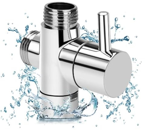 LXHZSY Umschaltventil Dusche Duschumsteller, Duscharmatur, 3-Wege-Umstellventil, Duschteiler, Düsenschalter, rostfrei, poliert, 1-Punkt-Konverter mit 2 Anschlüssen