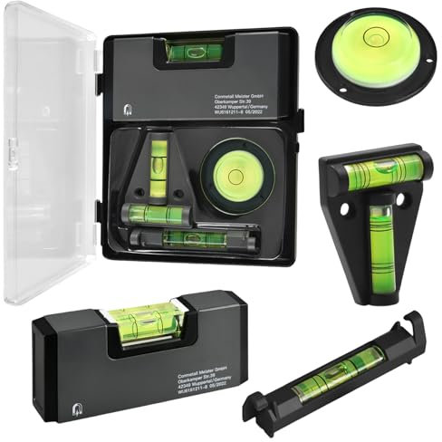 Wasserwaage 4 Set, 4 Verschiedene Wasserwaagen, Quadratische Magnet Wasserwaage, Kalibrator Wasserwaage, Mini Level Wasserwaage, Wasserwaage 4 Set Geeignet Für Eine Breite Palette Von Messungen