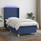 Rantry Boxspringbett mit Matratze und blauer LED 90 x 200 cm aus Stoff, Bett Bettrahmen, Gestell, modernes Bett, Struktur Wohnzimmer Schlafzimmer Modell 3138931