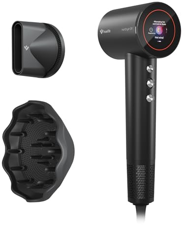 TrueLife HairDryer D9, Haartrockner mit TrueLife UltraIonic® Technologie, LED-Farbdisplay, 5 Betriebsarten, Motordrehzahl bis 110.000 U/min, Zwei magnetische Aufsätze, Magnetischer Staubfilter