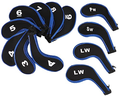 Cpolebev Golf Iron Cover Club Heads Protector Wedge Headcovers Long Neck with Zip for, Cobra