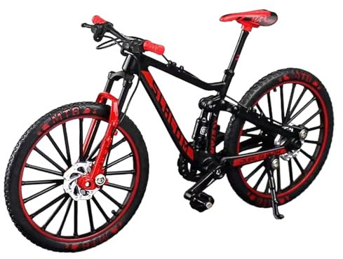 Csafyrt Fingerbike, Klassische Retro -Legierungs -Fingerbikes, Sammlung Geschenke Rennen Spielzeug realistische Mini -Mountainbike -Simulation Spielzeug für Home Office Ornamente, rot