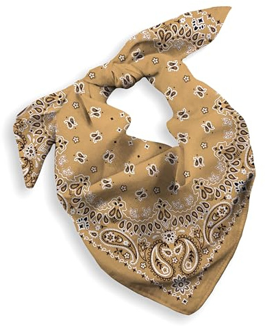 Every-ville Baumwoll-Bandana, Paisley Halstuch, Unisex, 1er Set | 55 × 55 cm, weich, atmungsaktiv und vielseitig, für Damen und Herren, Sport, Motorrad, Haare, Hals, Alltag und Freizeit
