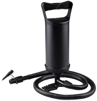 Ma Maison Pompa ad Aria Manuale 10x31h cm - a Mano, Tappo, Tubo, 2X0.7L, Gonfiabili, Mare, Campeggio, Materassini, Gonfiare, Piscina - Gonfiaggio Veloce, Portatile Nera