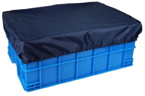 Wasserdichte Abdeckplane Für Aufbewahrungsboxen | 210D Polyester Staubschutz | Reißfest & UV-Beständig (55 × 75 × 10cm,schwarz)