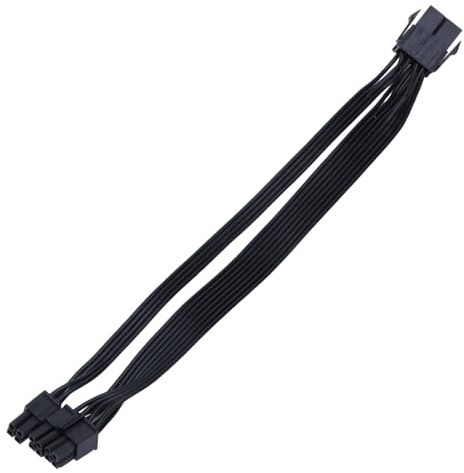 Elnwnnkc Cavo di prolunga per CPU da 8 pin femmina a 8 + 4 pin maschio, nero, 24 cm