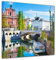 Bilderdepot24 Bild auf Leinwand | Ljubliana - Slowenien in 60x60 cm als Wandbild | Wand-deko Dekoration Wohnung modern Bilder | 200484