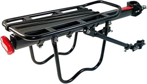 Mountainbike Gepäckträger Fahrrad verstellbar hinten - Red Loon Fahrradheckträger Aluminium I Schnellspanner für Sattelstütze I Gepäckträger MTB nachrüsten I Fahrrad Zubehör mit Schutzblech
