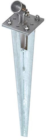 Strebenplatte Strebehalter Strebrohr Anker mit Einschlaghülse Bodenhülse 34mm Zaun Maschendraht Schweißgitterdraht