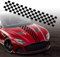 TOMALL 126.5cm x23.5cm Haubenstreifen Aufkleber für Auto Auto Racing Karosserie Seitenstreifen Aufkleber für Autorock Dachhaube Stoßfänger Aufkleber Vinyl Aufkleber Dekoration für Autohaube (Schwarz)