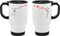Sending Heart Kisses His and Hers White Insulated Travel Tea/Coffee Mug Set.