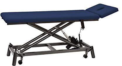Behandlungsliege pader.eco fresh 2.0, elektrisch höhenverstellbar mit Handschalter, Standardmotor, Gestell anthrazit, Radachshebesystem, Polster: Royal (21)