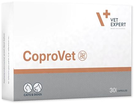 Vet Expert CoproVet 30 capsules | Coprophagia Stool Eating Deterrant for Dogs and Cats | Stop Poo Eating, Feaces Eating, Contains Digestive Enzymes and Live Cultures