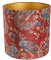 QAZQA Klassisch I Antik Velour Lampenschirm Pfau Design 40I40I40 Gold I Messing innen,