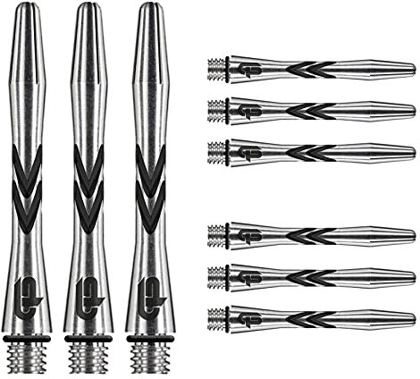 RED DRAGON Gerwyn Price Iceman V-Groove Aluminium Short Black Shafts (Stems)