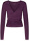Yamadhi Yoga Wickeljacke Damen aus Modal | Yoga Oberteil Langarm | Women Wrap Jacket | Dunkles Lila (deep Purple) Gr. XL