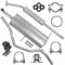 Adamot Auspuff Auspuffanlage Schalldämpferset für Peugeot 307 1.6