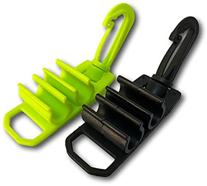 Schlauchhalter 2-Fach parallel Hose Retainer Holder Oktopus Octo-Holder (Schwarz)