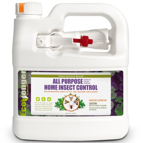 EcoVenger All Purpose Home Insect Control 1/2 Gallon with Trigger Sprayer, for Fleas, Fruit Flies, Gnats, Moths, Roaches, Spiders, Fast Kill
