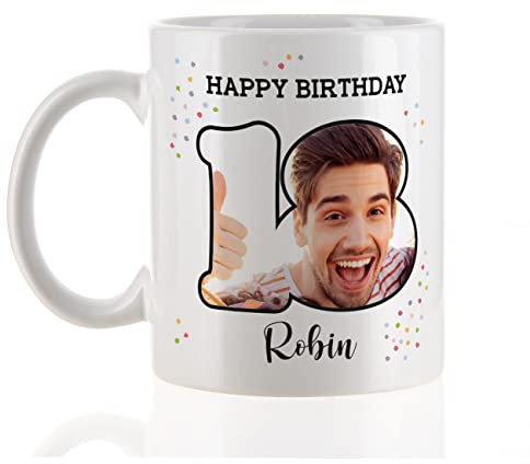 Herz & Heim® Fototasse zum runden Geburtstag mit eigenen Foto 18