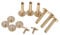 zalati Brass Rivets Solid Double Cap Tubular Screws Studs Nail for DIY Leather Craft/Clothes/Shoes/Bags/Belts Repair Decoration