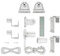 Estika Klemmfix ohne Bohren Montage Set für Minirollo, Thermo Rollo, Verdunkelungsrollo - Weiß - 17mm - Ersatzteile für Rollos für Fenster ohne Bohren, Klemmträger für Jalousien, Klemmfix Halterung