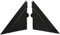 Aramox 2 Pezzi Copertura Bandiera Specchietto Retrovisore Specchietto Retrovisore Specchietto Retrovisore Triangolo Piastra Trim Compatibile con FIAT 500 2012-2017 OE: 1SH17KX7AA (Nero lucido)