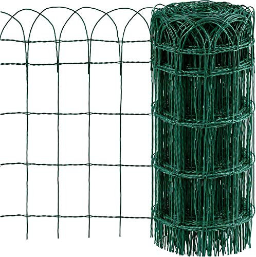 NEXTRADEITALIA CF da 1 PZ RETE PER RECINZIONE ORNAMENTALE PLASTIFICATA | ALTEZZA H 65 CM | MAGLIA INTRECCIATA 90X150 MM | FILO Ø 2,8 MM | LUGHEZZA ROTOLO DA 25 MT VERDE