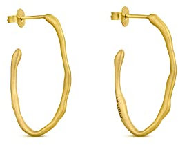 GOLDENE OHRRINGE CLARA | Entworfen von Joidart | Clara-Sammlung | 24K vergoldetes Metall | mattes Finish