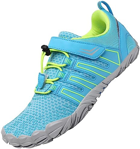 SAGUARO Barefoot Hombre Mujer Zapatillas de Trail Running Ligeras Cómodas Minimalistas Zapatos Descalzos, Azul Cielo 39