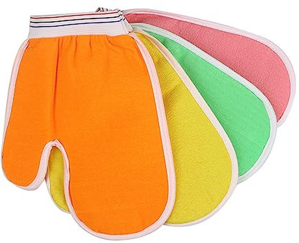 Beavorty Badehandschuhe Mit Eingebettetem Schwamm Duschhandschuhe Zum Peeling Weicher Körperreinigungshandschuh Für Damen Und Herren Badehandschuhe Zufällige Farbe