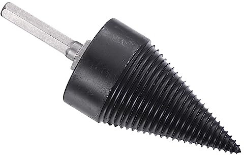 PATIKIL 50mm Firewood Log Splitter Drill Bit, Removable Drill Bits Electric Drills Screw Cone Driver with Hex Shank for Home and Outdoor