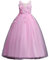 DISSA Robe pour Filles Princesse Rose sans Manche Robes de Bal Tulle Robe de Soirée de Mariage Enfants Dentelle 11-12 Ans,D832
