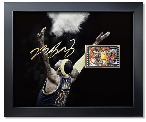 sufenvera Gerahmtes LeBron James Basketball-Foto mit signiertem 25,4 x 20,3 cm, LeBron James of The Game, Filmsammlung, Geschenk für Lakers James-Fans