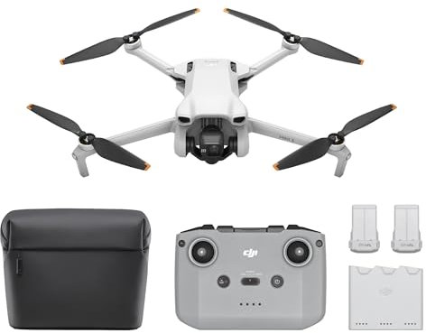 DJI Mini 3 Fly More Combo – Leichte und faltbare Mini-Kameradrohne mit 4K HDR-Video, 38 min Flugzeit, echten vertikalen Aufnahmen und intelligenten Funktionen, C0