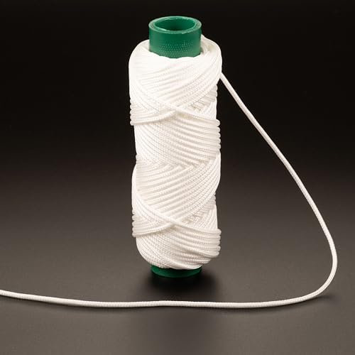 Shelver Cordon pour store romain, vénitien, enrouleur, cordon blanc, 20 m (1,9 mm)