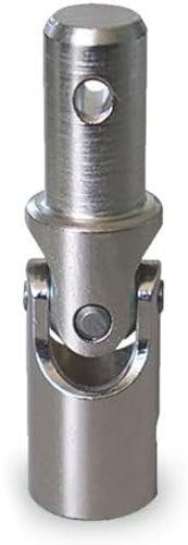 Joint de Cardan - Genouillère d'Entrainement à Tourillon - Acier nickelé - Diamètre 12 mm & Longueur 10 mm - pour Volet Roulant Manuel à Manivelle - Rotule d'Articulation pour Store et Volet Roulant