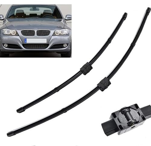 FALMDCQ Auto-Wischerblätter, Kompatibel für BMW 3 Series E90 E91 2005-2009, Streifen aus Naturkautschuk, Ersatzblätter, Scheibenwischer