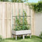 Juroupi Jardinière avec Treillis Blanc 80x40x142,5 cm PP,Jardiniere sur Pieds,Bac avec Treillis,Jardiniere Terrasse